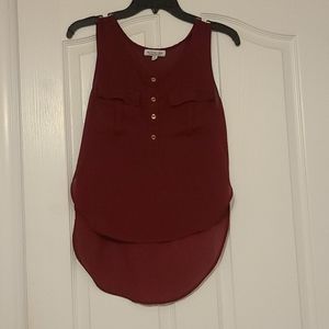Maroon high-low tank in small Active USA